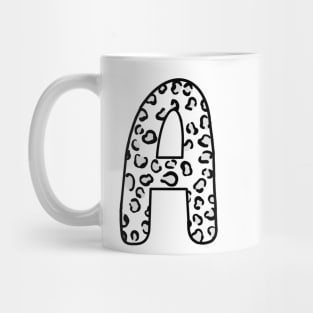 cheetah print “A” (alpha) Mug